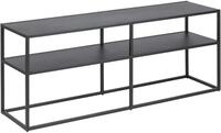 AC Design Furniture Nino TV Tisch, B: 120 x H: 46 x T: 30 cm, Schwarz, Metall, 1 Stk.