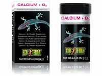 Exo Terra Puderzusatzpräparat, Calcium und Vitamin D3, Futterzusatz für Reptilien,