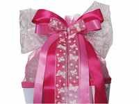 ROTH LED-Schultütenschleife Pink Glamour - fertig gebunden ca. 50 x 23 cm - mit