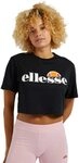 ellesse Damen Alberta Cropped Tee T Shirt, Anthracite, XXS EU