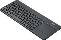 Logitech K400 Plus Kabellose TV-Tastatur mit Touchpad, 2,4 GHz Verbindung via