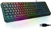 KLIM Chroma Gaming Tastatur AZERTY Franz&ouml;sisch USB - NEU - Langlebig, Ergonomisch,