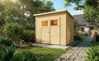 Alpholz Ger&auml;tehaus Mollie 251x199 cm Fichtenholz 14 mm Wandst&auml;rke Pultdach...