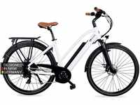 AsVIVA E-Bike CityBike B15_FBA I 28 Zoll Pedelec in weiß I hochwertiges