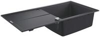 Grohe K400 Kompositsp&uuml;le mit Abtropffl&auml;che granit schwarz 31641AP0 100 x 50 cm