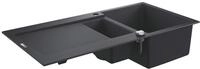 Grohe K500 Kompositsp&uuml;le mit Abtropffl&auml;che granit schwarz 31646AP0 100 x 50 cm