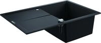 Grohe K400 Kompositsp&uuml;le mit Abtropffl&auml;che granit schwarz 31639AP0 78 x 50 cm