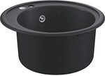 Grohe K400 Kompositsp&uuml;le mit Abtropffl&auml;che granit schwarz 31640AP0 86 x 50 cm