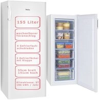 Amica Gefrierschrank Wei&szlig; Tiefk&uuml;hltruhe 155 Liter | 4 Schubladen und 2...