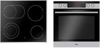 Amica Einbauherd Set | XXL Backofen | Glaskeramik Kochfeld mit Edelstahlrahmen 