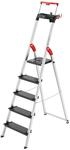 Hailo L100 Topline Alu-Sicherheits-Stehleiter - 5 XXL-Stufen bis 150 kg - Stehleiter