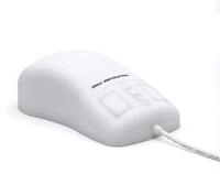 GETT InduMouse Pro USB Silikonmaus IP68 wasserdicht desinfizierbar auf transparenten