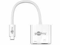 Goobay 62110 USB-C Stecker auf HDMI-Buchse, PD, weiß, extra USB-C Buchse