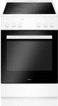 Amica SHC 903 021 W Standherd Elektro Glaskeramik Kochfeld 50cm Wei&szlig; Zweikreis-Zone