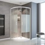 Schulte Sunny Runddusche, 90 x 90 x 190 cm, 5 mm Sicherheitsglas Dekor Dezent light,