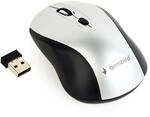 GEMBIRD Maus Opt Wireless 4 Tasten inkl. USB grau/schwarz
