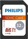 Philips Ultra Speed SDHC Card 32 GB UHS-I U1, Lesegeschwindigkeit bis zu 80 MB/s,