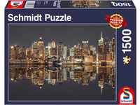 Schmidt Spiele Puzzle 58382 New York Skyline bei Nacht, 1500 Teile Puzzle, bunt