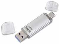Hama 128GB USB-Speicherstick mit USB 3.0&USB 3.1-Type-C (2-in-1 USB-Stick, z.B.für