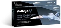 Vallejo Farbset, SU 27 Flanker, 8 x 17 ml, Farbig