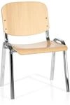 hjh OFFICE Besucherstuhl Holz XT 600 C H Vierfu&szlig;stuhl Stapelstuhl Konferenzstuhl