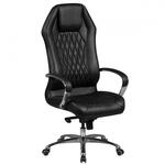 AMSTYLE B&uuml;rostuhl Monterey Echt-Leder Schwarz Schreibtischstuhl 120KG Chefsessel