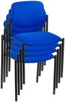 NOWY STYL STYL Black C 6 4ER Besucherstuhl blau/G:schwarz/4