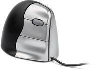 BakkerElkhuizen Evoluent3, Ergonomische vertikale Maus, 5 Tasten, Schwarz/Silber