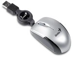 Genius Micro Traveller Laptop Optical Mouse with Scroll Wheel USB 1200 DPI 3 Buttons