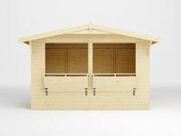 Palmako Marktstand Stella | Verkaufsstand mit 8,2 m&sup2; Grundfl&auml;che &sup2; | 16 mm