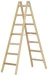 Hymer 7141014 Holz-Sprossenstehleiter, 2x7 Sprossen