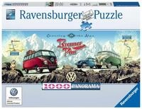 Ravensburger Puzzle 15102 - Mit dem Bulli &uuml;ber den Brenner - 1000 Teile VW Puzzle