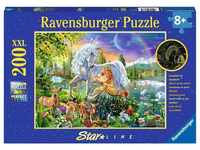 Ravensburger Kinderpuzzle - 13673 Magische Begegnung - Einhorn-Leuchtpuzzle für