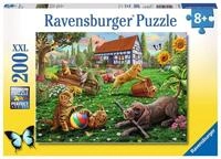 Ravensburger Kinderpuzzle - 12828 Entdecker auf Vier Pfoten - Katzen und Hunde-Puzzle