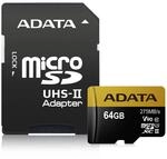 SD MicroSD Card 64GB ADATA SDXC (UHS-II Class 10) m. Ada