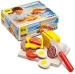 Erzi 28205 Schneidset Belegte Brote aus Holz, Kaufladenartikel f&uuml;r Kinder,