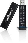 iStorage datAshur 8 GB Secure Flash Drive Password protected Dust & Water Resistant