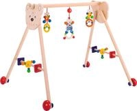 HEIMESS 739474 - Baby-Fit Greif- und Spieltrainer aus Holz, 2 in 1 inkl. Rollen als