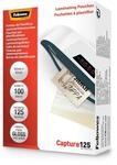 Fellowes Laminierfolien Format 60 x 90 mm, 125 Mikron (2 x 125 mic), gl&auml;nzend, 100