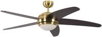Deckenventilator mit Beleuchtung und Fernbedienung Melton, Geh&auml;use Messing,