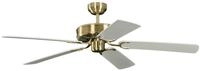 Pepeo Deckenventilator ohne Beleuchtung Potkuri, Geh&auml;use Messing Antik,...