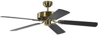 Deckenventilator ohne Beleuchtung Potkuri, Geh&auml;use Messing Antik, Fl&uuml;gel in