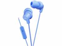 JVC HA-FR15-LA-E In-Ear Kopfhörer mit Fernbedienung und Mikrofon, Blau (hellblau)