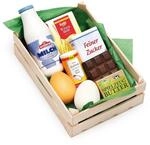 Erzi 28151 Sortiment Backzutaten aus Holz, Kaufladenartikel f&uuml;r Kinder, Rollenspiele