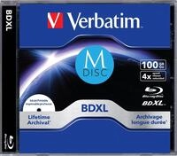 Verbatim M-DISC BD-R XL 100GB/1-4x Jewelcase (1 Disc) Inkjet Full Size Printable