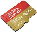 SanDisk Extreme 512GB microSDXC Memory Card + SD Adapter with A2 App Performance +