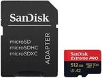 SanDisk Extreme Pro 512 GB microSDXC Memory Card + SD Adapter with A2 App Performance