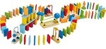 Hape Domino-Set aus Holz | Preisgekr&ouml;ntes Set aus Dominosteinen f&uuml;r Kinder, 107