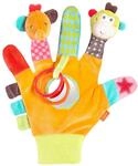 Fehn Spielhandschuh Safari &ndash; Fingerpuppen Baby Spielzeug AFFE und Elefant zum