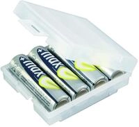 ANSMANN Batteriebox f&uuml;r AAA Micro & AA Mignon Akkus & Batterien - Praktische...